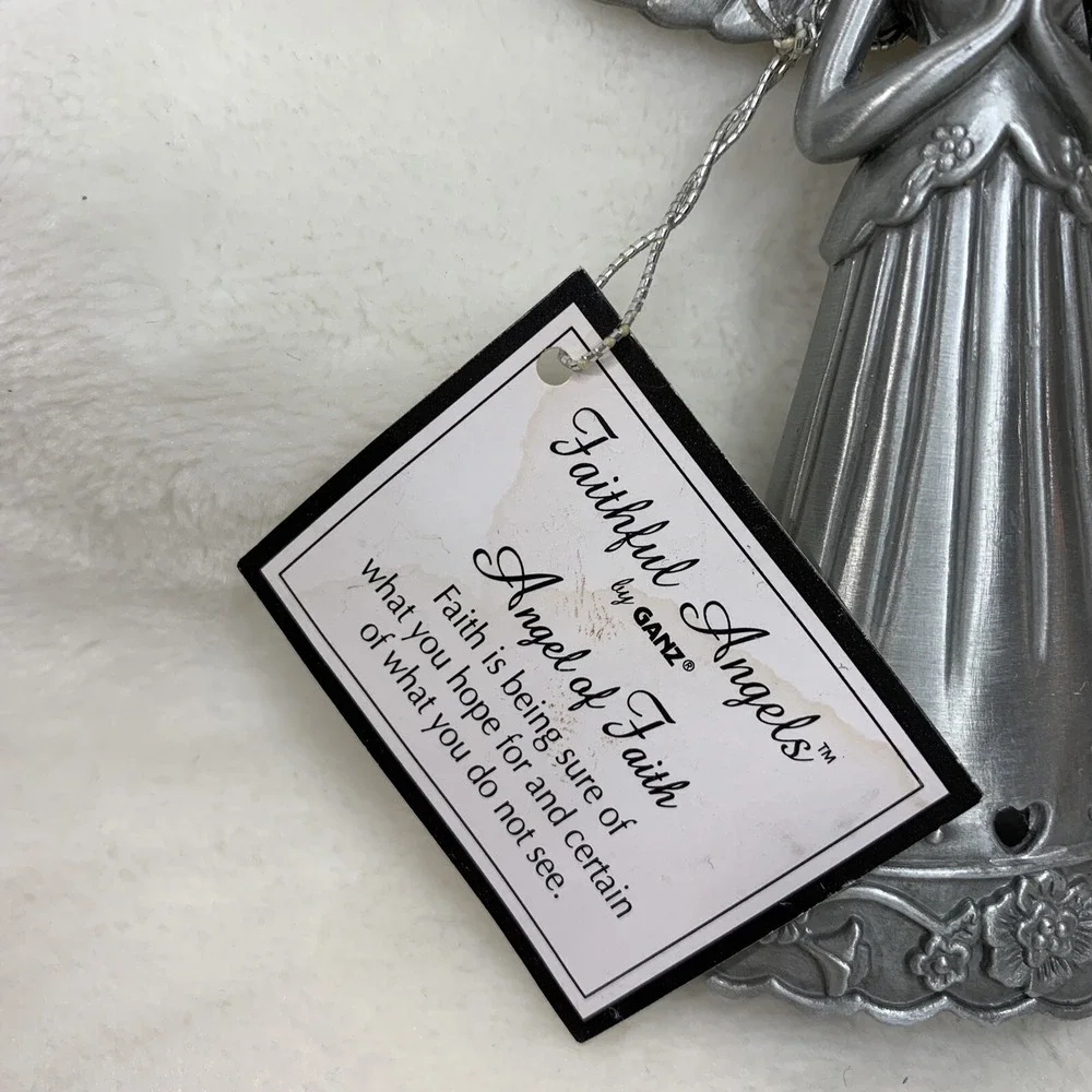 Faithful Angels by GANZ Angel Of Faith Pewter 3.5 in tall Shelf Sitter Ornament - Picture 4 of 12